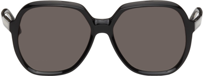 Shop Victoria Beckham Black Square Sunglasses In 001 Black