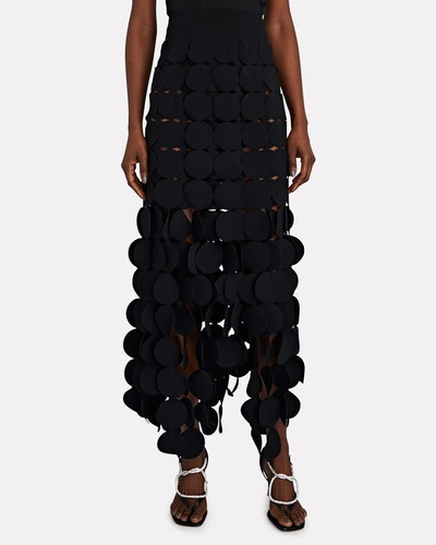 Shop A.w.a.k.e. Laser-cut Layered Circle Skirt In Black