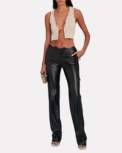Shop Aya Muse Lavalle Faux Leather Pants In Black