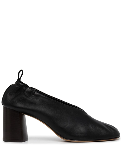 3.1 Phillip Lim Nadia Lambskin Heeled Ballerina Pumps In Ch212 Chocolate