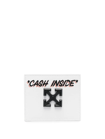 Shop Off-white Jitney Leather Cardholder In White