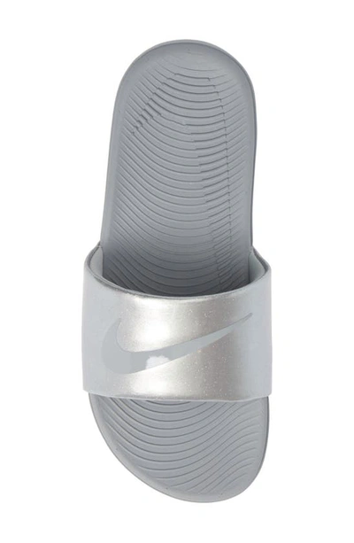 Shop Nike Kids' Kawa Sport Slide In Wolf Grey/ Wolf Grey-platinum