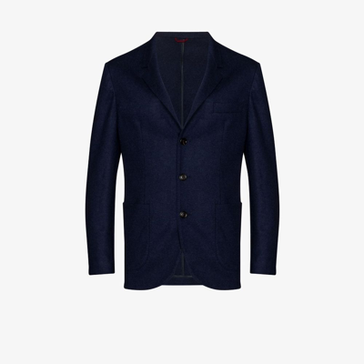 Brunello Cucinelli Blazer With Patch Pockets In Blue