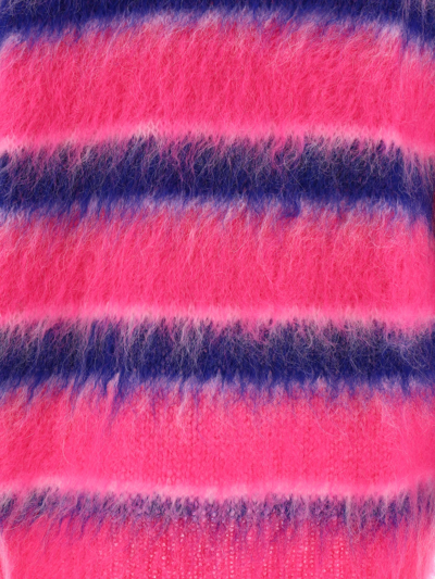 Shop Marni "fuzzy Wuzzy Brushed" Sweater In Fuchsia
