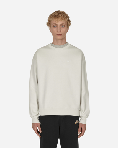 Shop Nike Solo Swoosh Crewneck Sweatshirt White In Multicolor