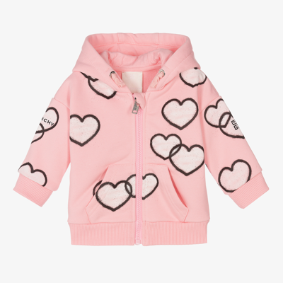 Shop Givenchy Girls Pink Chito Zip-up Hoodie