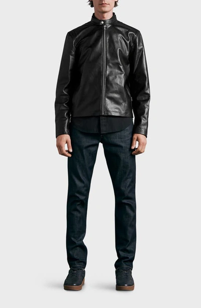 Shop Rag & Bone Icons Archive Cafe Racer Leather Jacket In Black