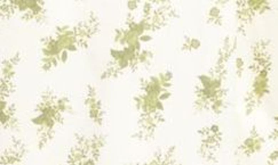 House Of Cb Tallulah Puffed-sleeve Woven Midi Dress In Garden Print