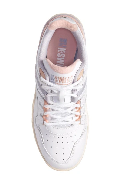 Shop K-swiss Match Rival Sneaker In White/ Peachykeen/ White