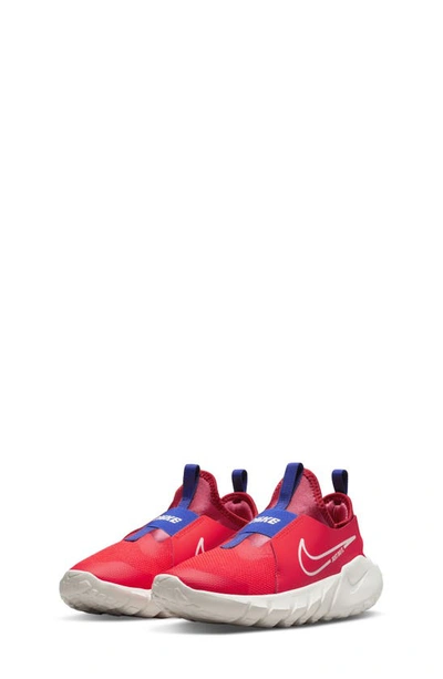 Shop Nike Kids' Flex Runner 2 Slip-on Running Shoe In Crimson/ Red/ Royal/ Sail
