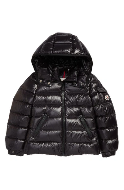 Shop Moncler Kids' Bady Water Resistant Hooded Down Puffer Jacket In Black