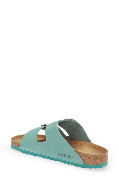 Shop Birkenstock Arizona Big Buckle Slide Sandal In Beryl