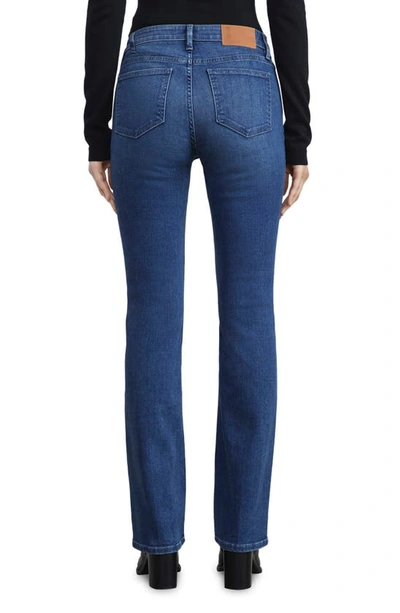 Lafayette 148 High Rise Straight Ankle Reeve Ital. Heritage Denim In Faded Skyline In Empire Indigo