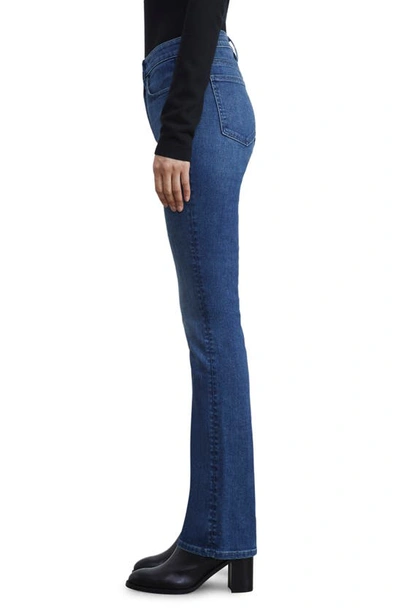 Lafayette 148 High Rise Straight Ankle Reeve Ital. Heritage Denim In Faded Skyline In Empire Indigo