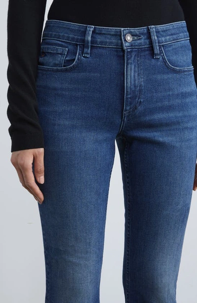 Lafayette 148 High Rise Straight Ankle Reeve Ital. Heritage Denim In Faded Skyline In Empire Indigo