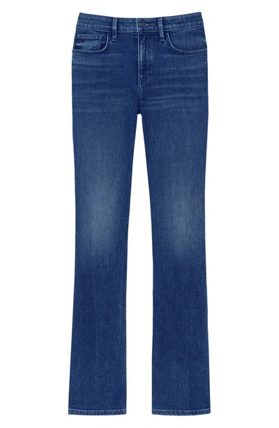 Lafayette 148 High Rise Straight Ankle Reeve Ital. Heritage Denim In Faded Skyline In Empire Indigo