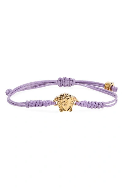 Shop Versace Medusa Slider Bracelet In Liatris- Gold