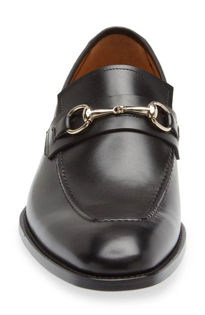 Shop Mezlan Bit Ornament Leather Loafer In Black