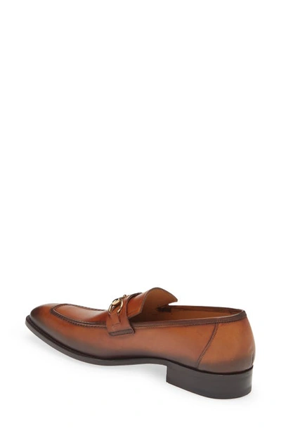 Mezlan Bit Ornament Leather Loafer In Cognac
