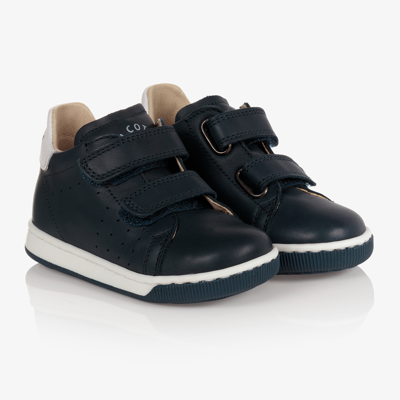 Shop Falcotto By Naturino Boys Blue Leather Trainers