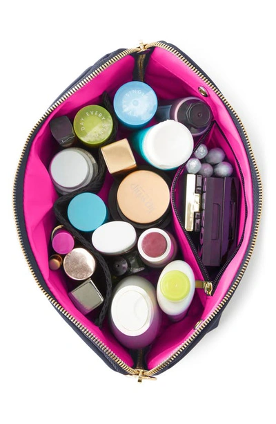 Kusshi Signature Makeup Bag In Classic Navy/ Pink