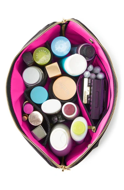 Kusshi Signature Makeup Bag In Black/ Pink