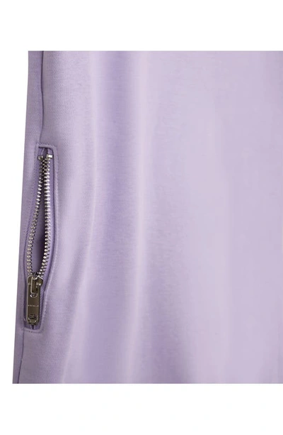 Shop Givenchy Kids' 4g Bandana Print Fleece Logo Sweatshirt Dress In 925-lilac
