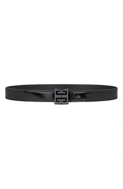 Shop Givenchy 4g Buckle Reversible Leather Belt In 001-black