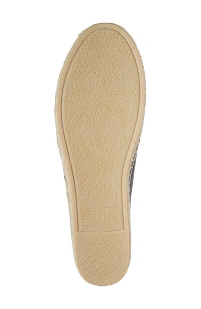 Saint Laurent Logo-embossed Leather Espadrilles In Nero