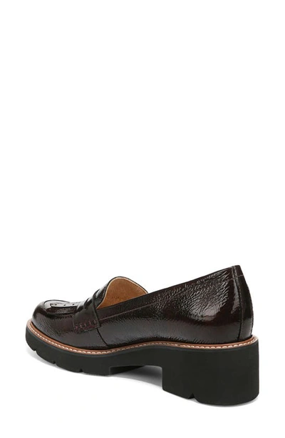 Naturalizer Darcy Fringe Leather Loafer In Cinnamon Patent Leather