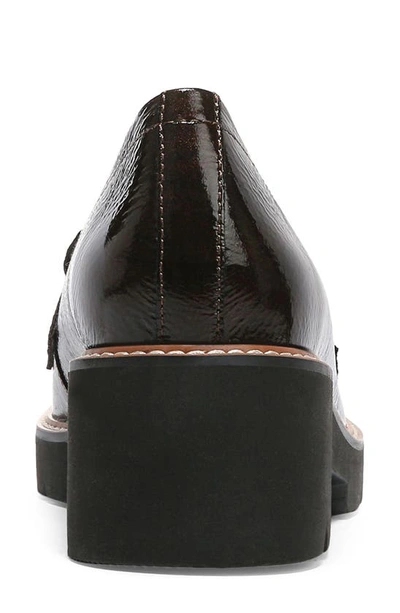Naturalizer Darcy Fringe Leather Loafer In Cinnamon Patent Leather