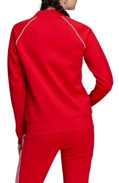 Shop Adidas Originals Primeblue Sst Track Jacket In Vivid Red