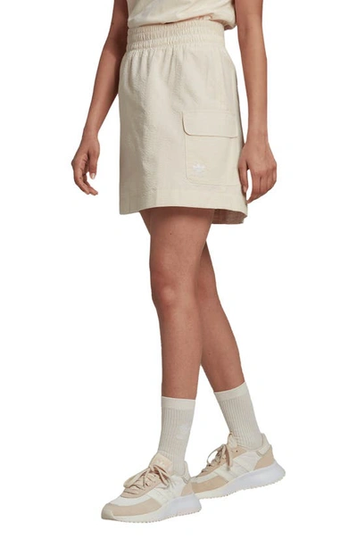Shop Adidas Originals Adicolor Classics Poplin Tennis Skirt In Wonder White