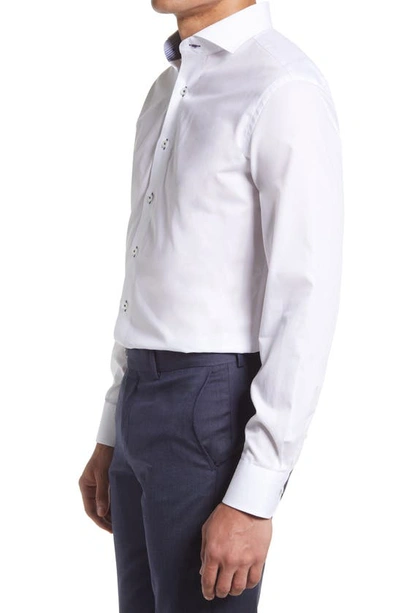 Shop Lorenzo Uomo Trim Fit Dress Shirt In White
