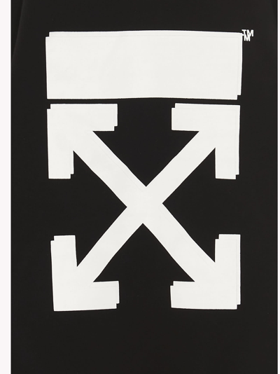 Shop Off-white Rubber Arrow Hoodie In White/black