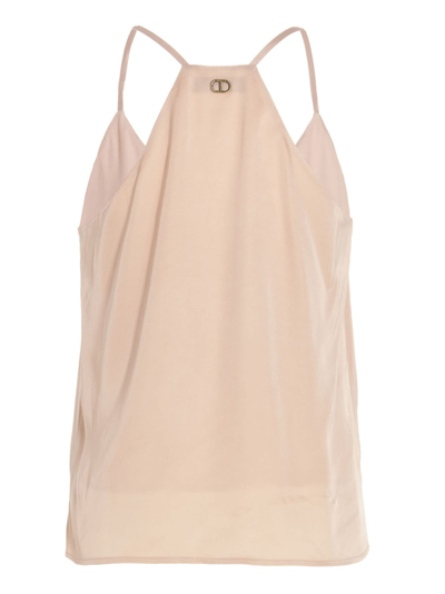 Shop Twinset Viscose Top In Pink