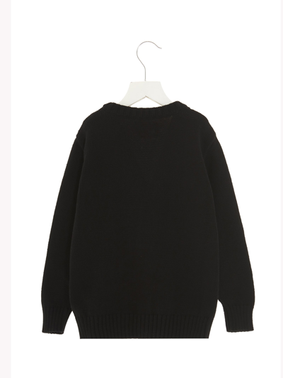 Off-white Initial-patch Knitted Cardigan In Black