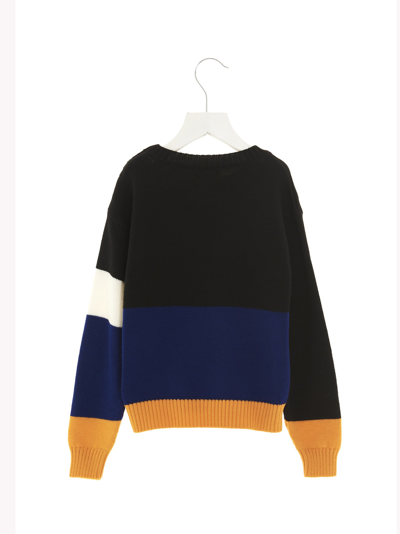 Shop Off-white Logo Colorblock Sweater In Multicolor