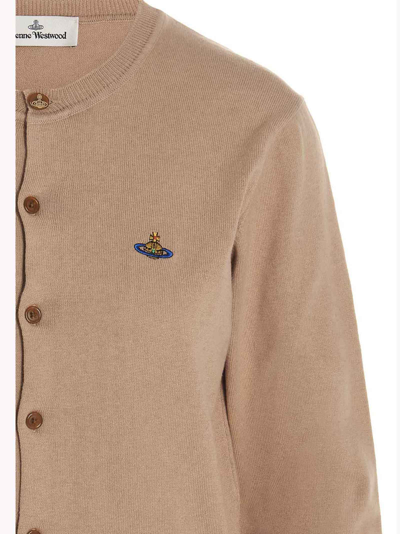 Shop Vivienne Westwood Bea Cardigan In Beige