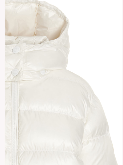 Shop Twinset Hooded Puffer Jacket In White