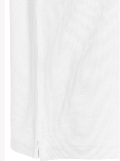Shop Brioni Cotton Piquet Polo Shirt In White