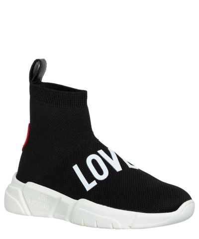 Shop Love Moschino High-top Sneakers In Balck