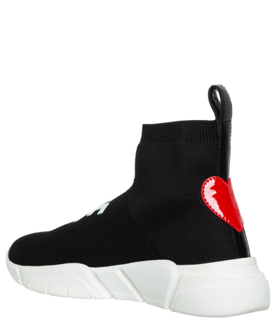 Shop Love Moschino High-top Sneakers In Balck