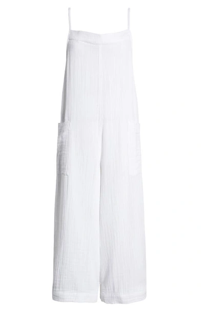 Shop Rip Curl Premium Surf Cotton Gauze Jumpsuit In White