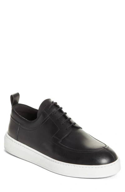 Shop Jm Weston On Time Hunt Leather Lace-up Sneaker In Black