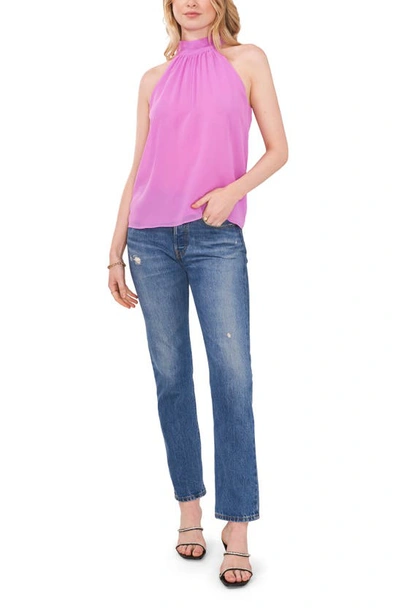 Shop 1.state Gathered Halter Neck Top In Iris Orchid