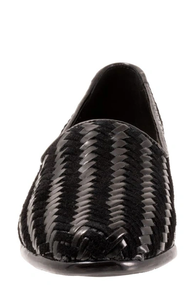 Shop Trotters Liz Iii Flat In Black/ Black Patent