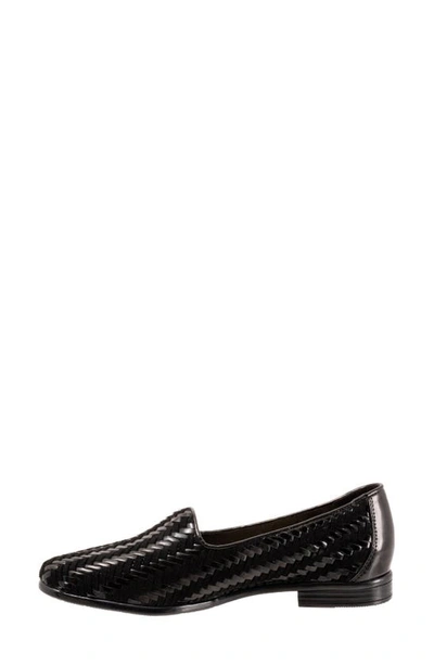 Shop Trotters Liz Iii Flat In Black/ Black Patent