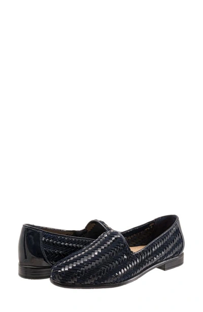 Shop Trotters Liz Iii Flat In Navy/ Navy Patent