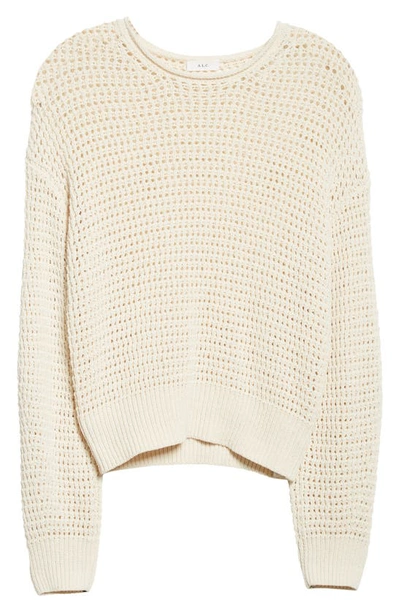 Shop A.l.c Laney Open Mesh Stitch Sweater In Ivory